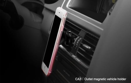 CA3 Vehicle outlet Magnetic Cellphone holder - Pink_0